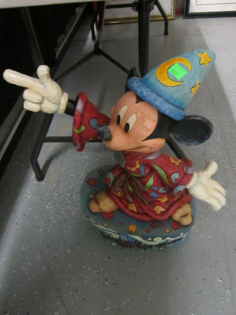 Large Resin Sorcerers Apprentice Figurine: Large Resin Sorcerers Apprentice Figurine, Mickey with extended arms (detachable from figure), Magic is Everywhere, Walt Disney Showcase Collection, artist signed Jim Shore in ink on bottom, 23 3/4" h