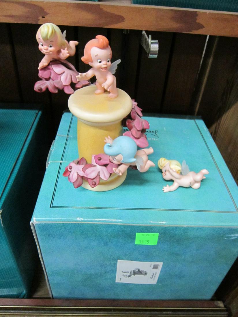 Disney Classic Collection Figurine: Disney Classic Collection Figurine, Love's Little Helper from Fantasia, 7" x 8 1/2" with extra cherub hanging Christmas ornament, 2 3/4" with certificate of authenticity. CONDITION: No issues identifi