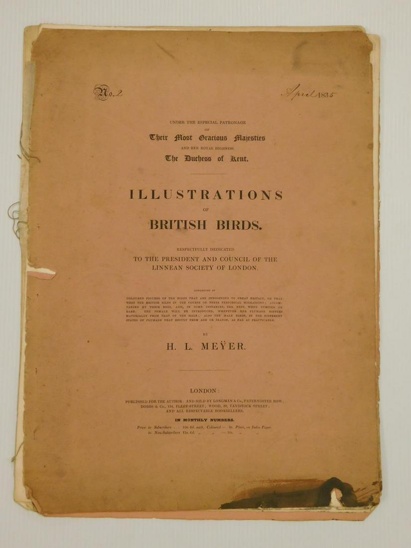 Meyer HL Illustrations of British Birds No 2 1835 (1 of 5)