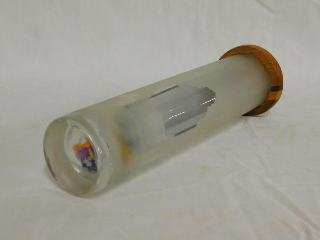 Lucite & Wood Cylindrical Kaleidoscope (1 of 1)