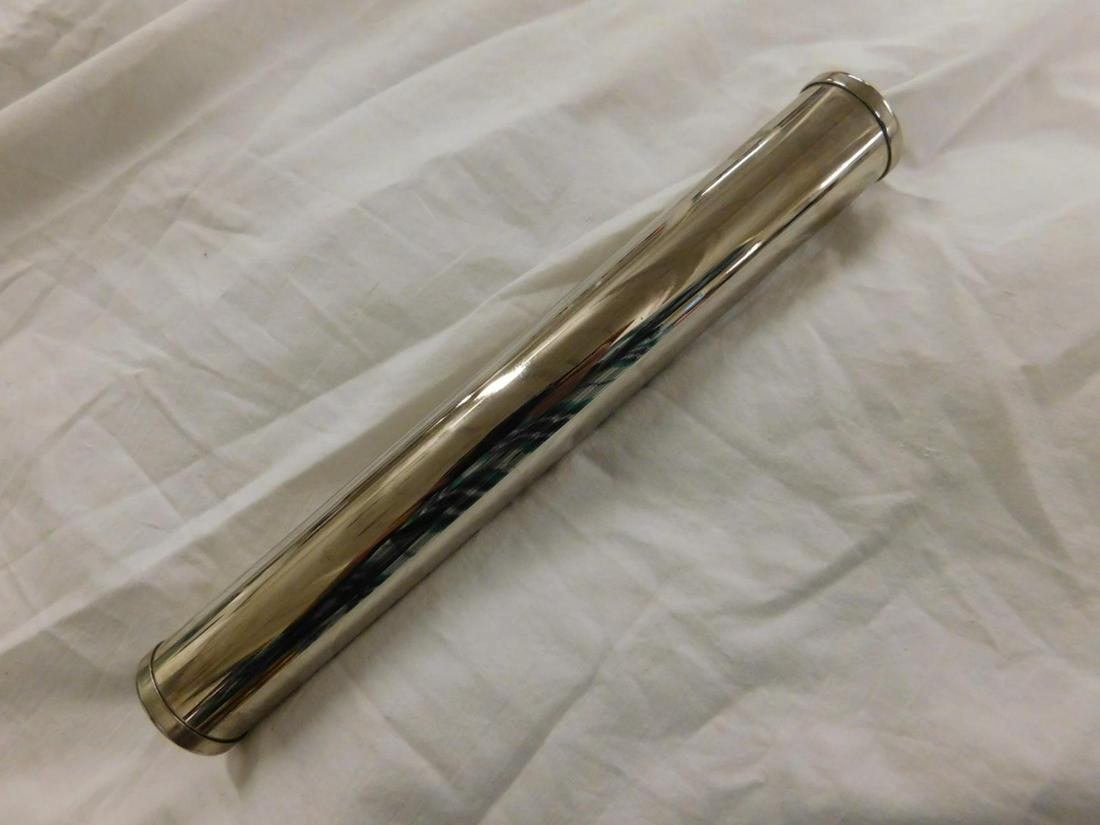Chromed Cylinder Kaleidoscope, 10 1/4" L: Chromed Cylinder Kaleidoscope, 10 1/4" Length. [22] CONDITION: Very good.