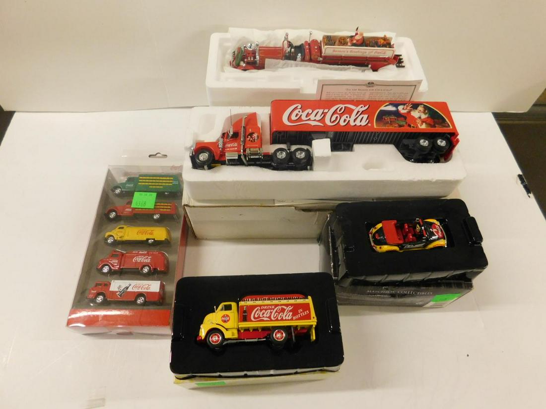 Matchbox Collectibles - Coca Cola: Matchbox Collectibles - Coca Cola, all new in original boxes, small scale diecast including Coca-Cola Santa tractor trailer, KS199/A-M, Season's Greetings, YYM35193, Bottle Truck, YYM96546, VW (Premiu