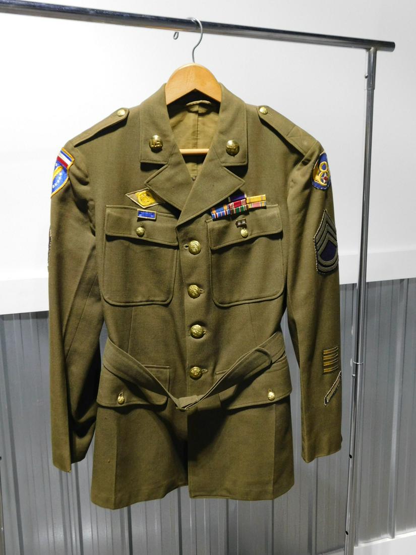 US Army Air Corps Jacket: US Army Air Corps Jacket labeled inside Jan. 22nd 1935; also autographed with service member names inside jacket (Hampton, N. Harris, Hampton Paul); Reputed Duck patch; ETO European Theatre Operations