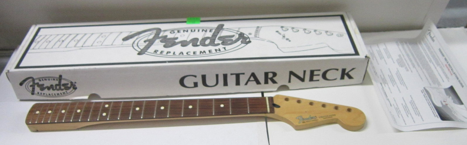 Fender Replacement Guitar Neck: Fender Replacement Guitar Neck, used in box, Fender Mexican standard Stratocaster neck no. MZ3196221, maple / rosewood. Condition: good, used