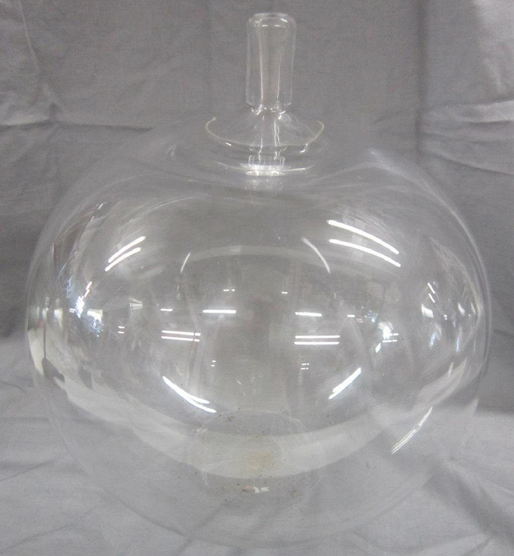 Ingeborg Lundin for Orrefors Apple Vase: Ingebord Lundin for Orrefors Apple Vase. A hand-blown crystal "Apple" vase designed by Ingeborg Lundin for Orrefors and made as part of their "Expo" line, engraved on bottom "ORREFORS / EXPO B32-57 /