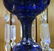 Pair Victorian Cobalt Glass Lustres - 4