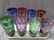 Eight Bohemian Cut to Clear Tumblers