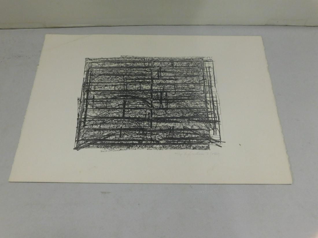 Moshe Kupferman Untitled Lithograph: Moshe Kupferman Untitled Lithograph: An abstract lithograph by Moshe Kupferman (Israel 1926-2003) Size: sheet 22 1/4" X 15", image is 13 3/4" X 10". Signed lower right, dated 1978, numbered 52 / 78. C