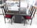 Contemporary Black Lacquer Dining Set - 2
