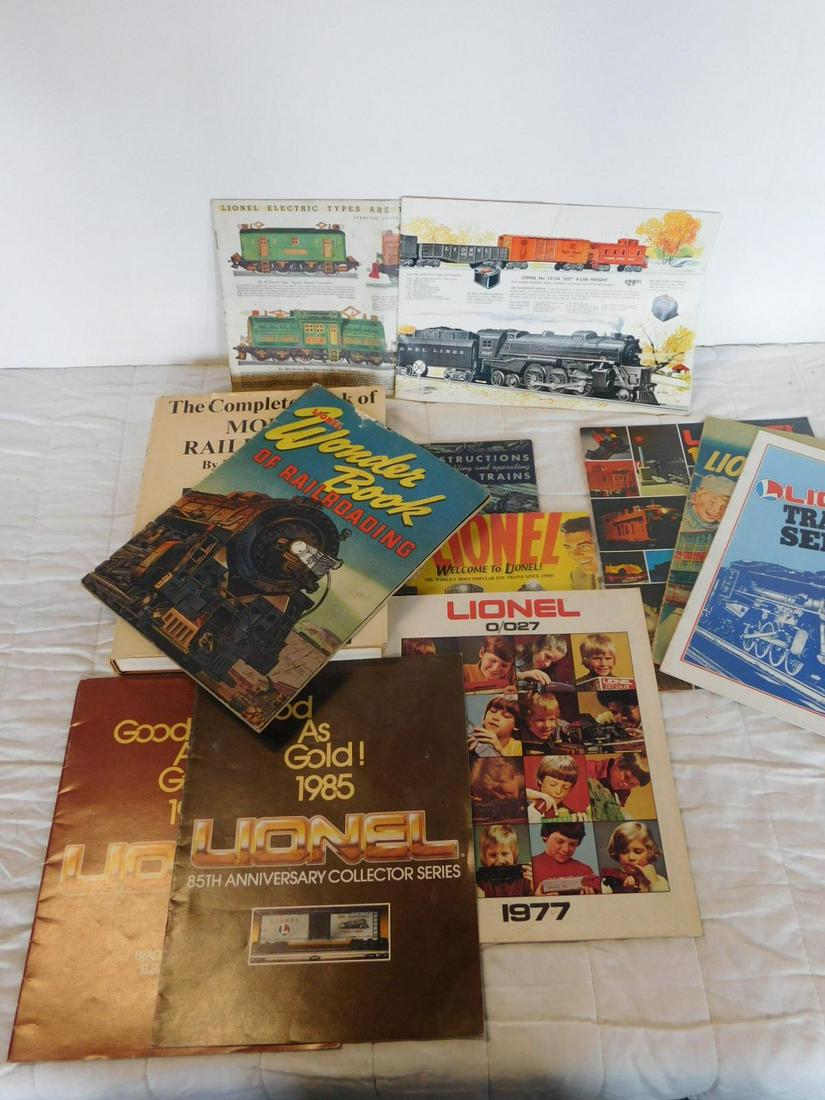 Assorted Train Books & Catalogs: Assorted Train Books & Catalogs including: hard back book - The Complete Book of Model Railroading by David Sutton, booklets, 2008 Welcome to Lionel, The Wonder Book of Railroading and instructions fo