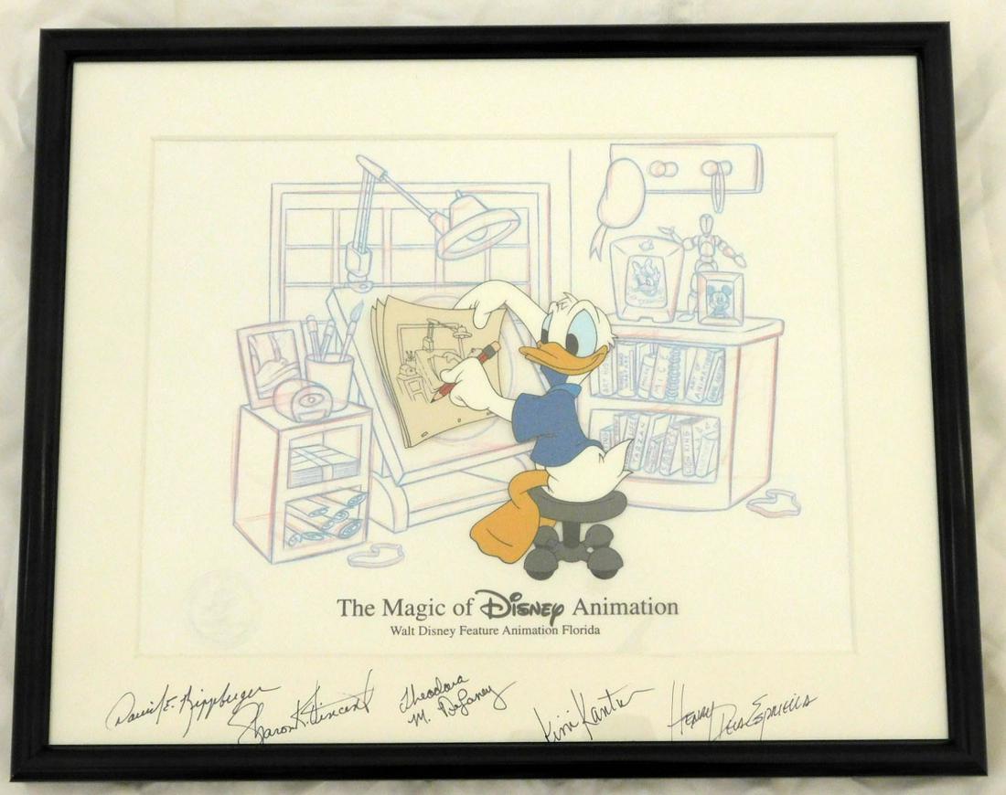 Disney Animation Cel "Donald Self Portrait": Magic of Disney Animation Cel, Walt Disney Feature Animation - Florida, Ink & Paint Department, from The Disney - MGM animation Gallery Collection, 7th in series - "Donald Self Portrait, released - De