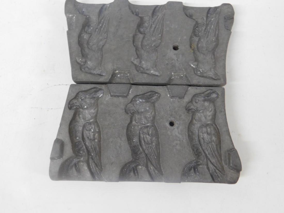 Metal 3 Eagle Chocolate Mold: Metal three Eagle Chocolate Mold, heavy metal #221, two part mold, 5 1/4' x 1 3/4" x 3". CONDITION: Very good, used condition.