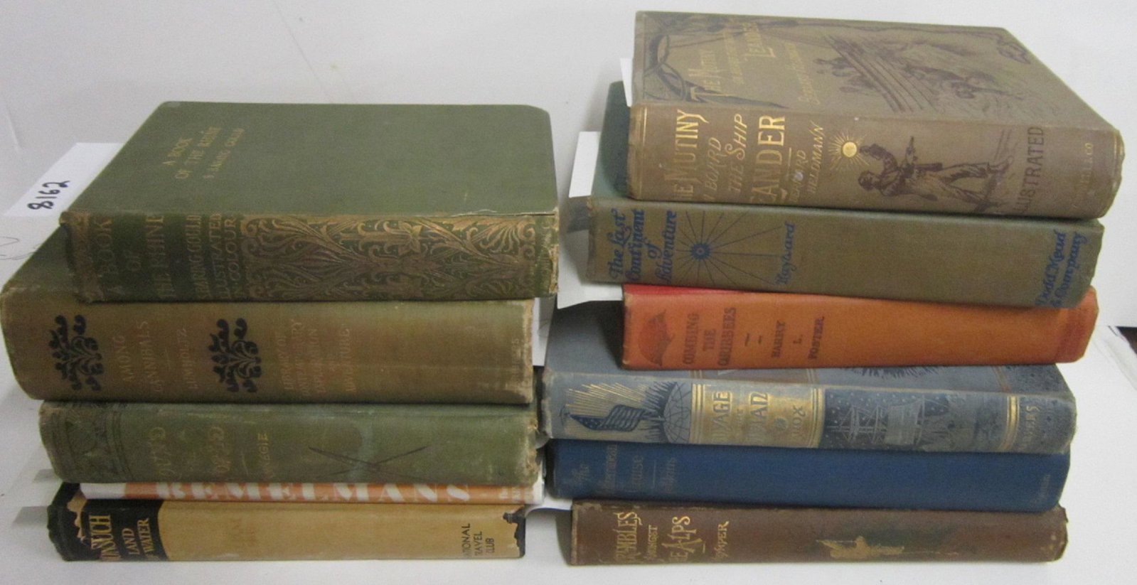 Books on Travel and Adventure: [11 items] Consisting of: Beebe, William, Nonsuch: Land of Water, National Travel Club, New York, 1932; Bemelmans, Ludwig, The Blue Danube, Viking, New York, 1945; Carnegie, Andrew, Round the World, C