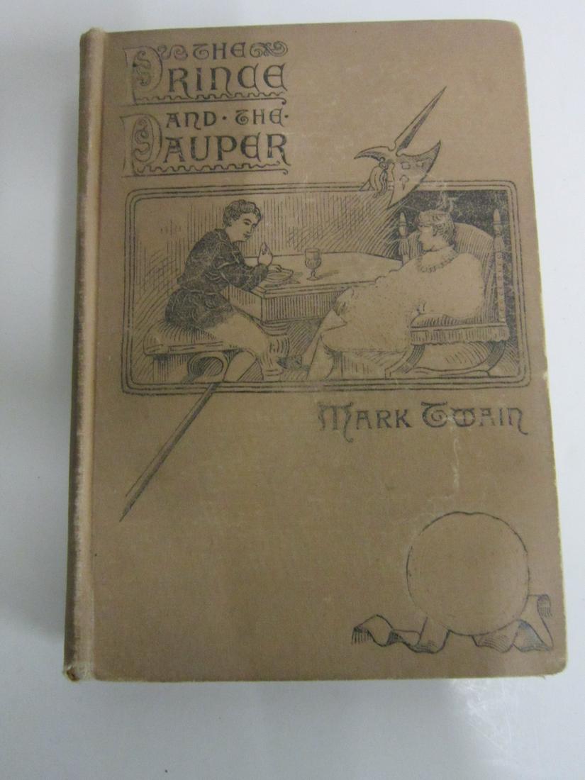 Twain Mark The Prince and the Pauper: Twain, Mark, The Prince and the Pauper, Charles L Webster, New York, 1892. Later printing. Condition; Wear to printed beige cloth, fore-corners bumped Interior generally clean, binding tight.