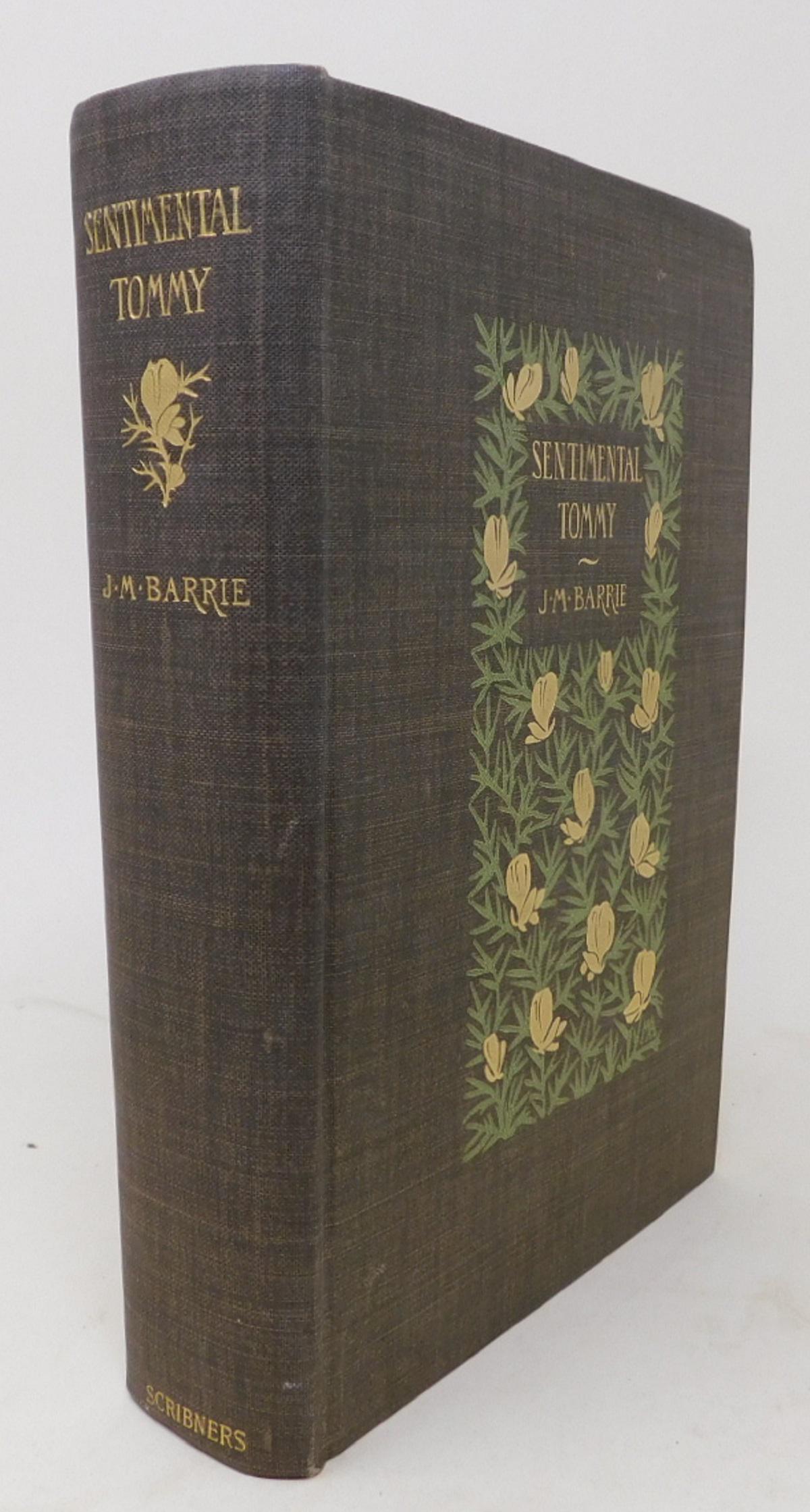 Barrie JM Sentimental Tommy 1st US Ed: Barrie, James Matthew, Sentimental Tommy, Charles Scribner's Sons, New York, 1896. First US edition. Condition; Light wear to green cloth, owner's name stamped on reverse of frontis, title page toned