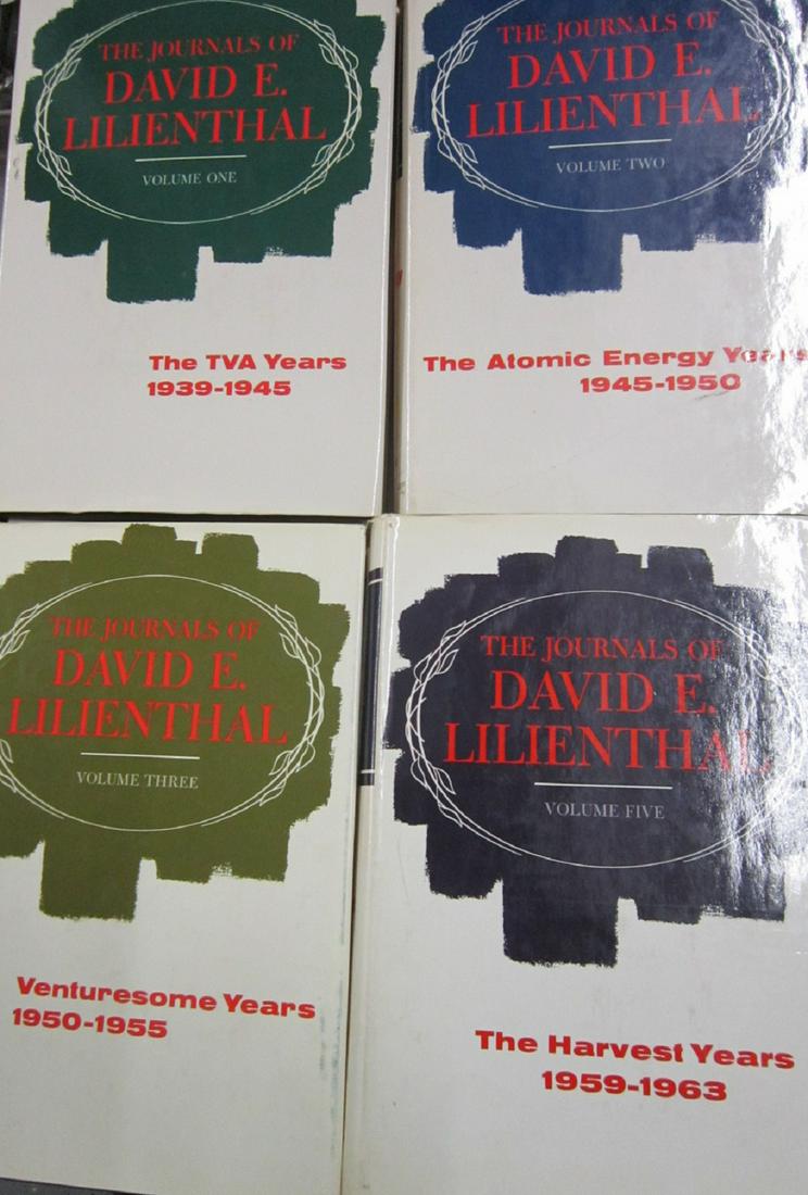Lilienthal David Journal Four Vols Signed: Lilienthal, David, The Journals of David E Lilienthal Volume One Two Three & Five, Harper & Row, New York, [1964, 1964, 1966, 1971]. Four volumes of the transcribed and edited journals of David E Lili