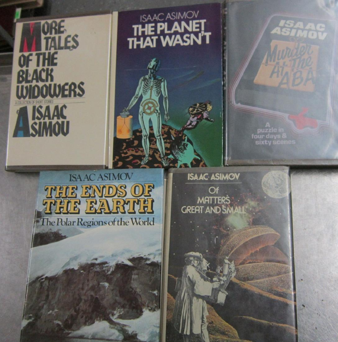 Asimov Isaac Five Signed Books: Five books signed by Science Fiction writer Isaac Asimov, all inscribed to William Nezowy and dated 1977. Consisting of The Ends of the Earth, Weybright and Talley, New York, 1975; Of Matters Great an