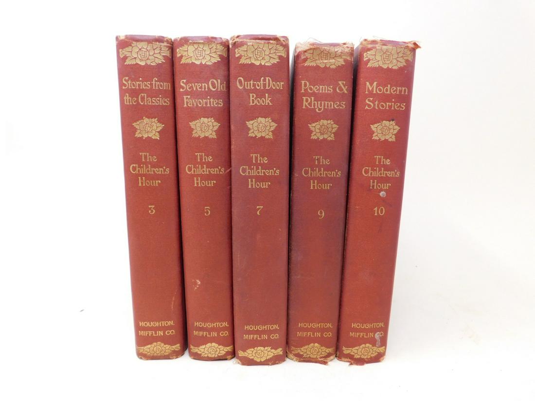 The Childrens Hour Volumes: Five volumes from "The Children's Hour" series, published by Houghton Mifflin in 1907, all "Selected and Arranged" by Eva March Tappan. Consisting of: Stories from the Classics (#3); Stories from Seve
