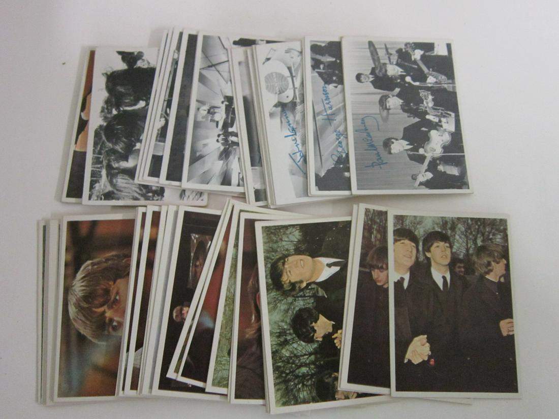Topps Beatles Trading Cards: Topps Beatles Trading Cards. Fifty-four cards total, consisting of (20) Second Series cards, (4) Beatles Diary cards and (30) Beatles color cards (many duplicates). Condition; near fine