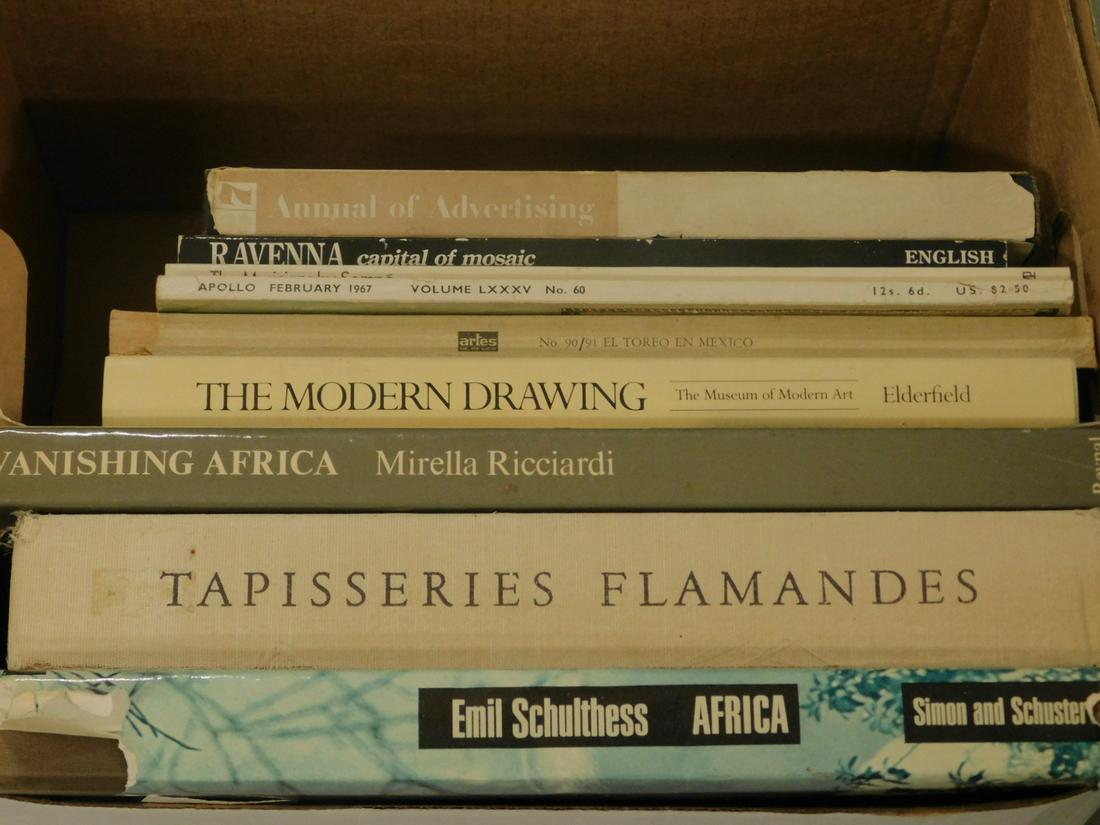 Lot of Estate Books B: [9 items] Including Emil Schulthess, Africa; a Ricciardi, Vanishing Africa; Roger d'Hulst, Taprisseries Flamandes; and other titles. Condition: fair to very good
