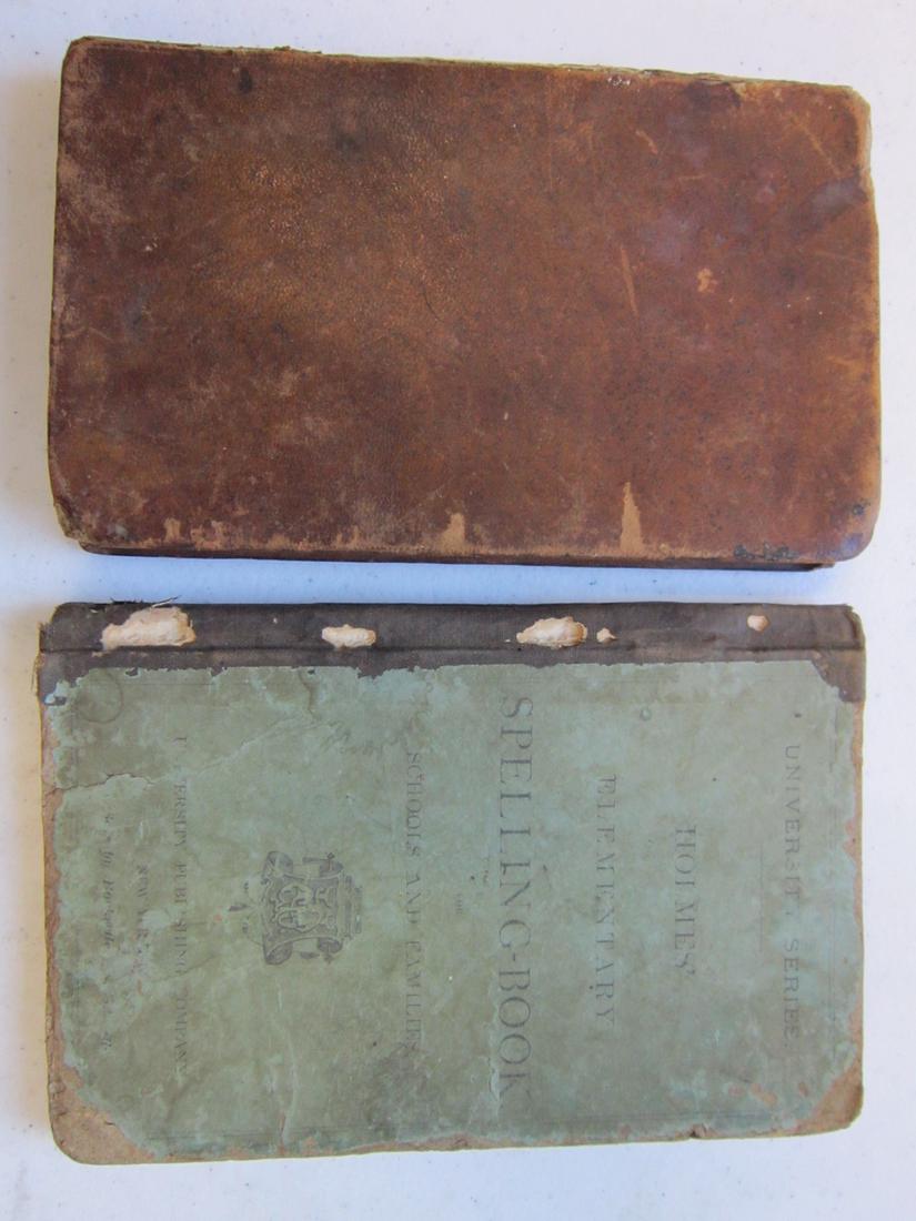 2 19th c. Books: 2 19th c. books including; A Key to the Exercises adapted to L. Murray's English Grammar by L. Murray, 1807, printed by John Adams for Jacob Johnson, No. 147 Market St., leather boards, 156 pages and 