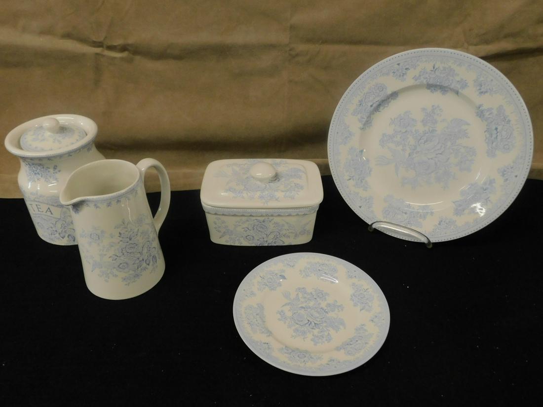 Burleigh "Asiatic Pheasant" China Service: Burleigh "Asiatic Pheasant" China Service, England, includes: twelve 10" dinner plates, twelve 5 1/2"d cereal bowls; twelve 7" B & B plates; twelve cups and saucers; four large cups and saucers; six 3
