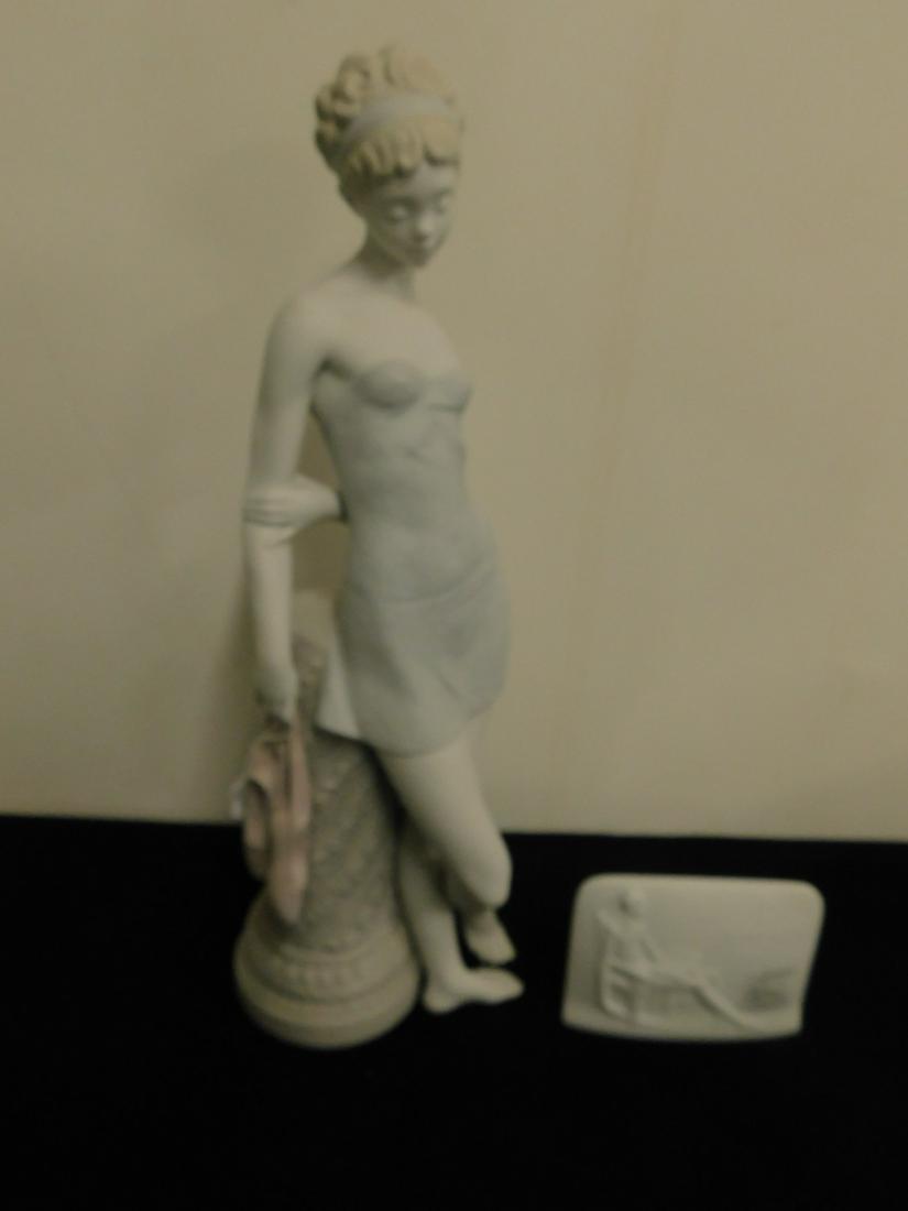 Lladro "Dreams of a Ballerina": Lladro "Dreams of a Ballerina" matte finish; limited edition, 54/1000, designed by Jose Puche y, and D. Julio Ruiz, circa 2003, model #11889, original box and certificate, approx 22 1/2"h. CONDITION: 