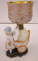 1222: Vict. Figural Bisque & Durand Shade Oil Lamp - 2