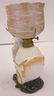 1222: Vict. Figural Bisque & Durand Shade Oil Lamp - 4