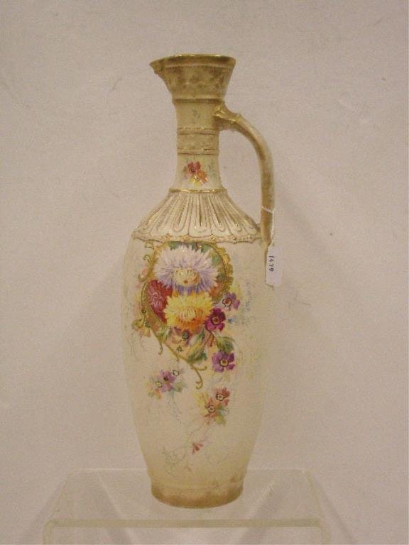 Royal Bonn Ewer/Vase: Royal Bonn 16" ewer/vase, w/hand painted floral design