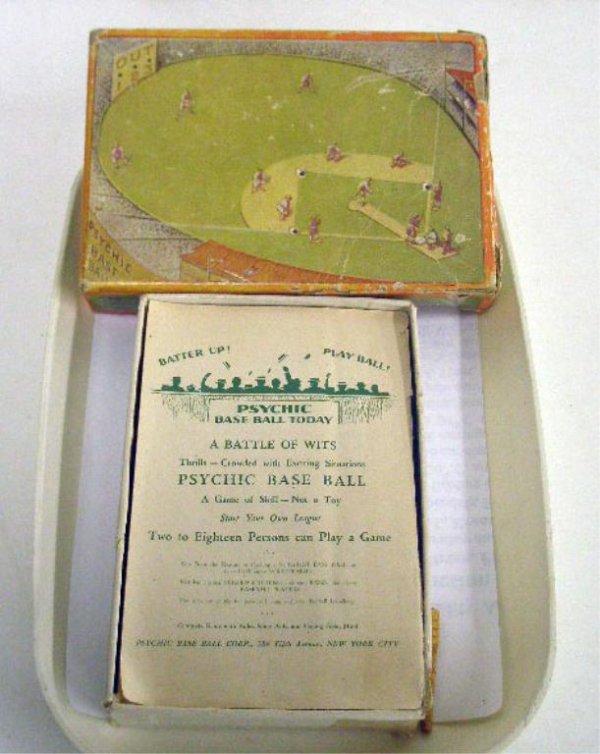 1927 Pyschic Base Ball Card Game: 1927 Pyschic Base Ball a game of skill card game w/box