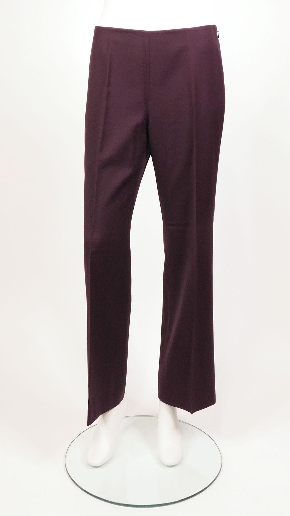 Christian Lacroix, Lanvin, Prada: Five Women’s Pan: Five pairs of women’s pants, various designers, size 38-44 (waists approximately 29-31”). Comprised of: a) a pair of white Giorgio Armani wide leg pants, size 44, 70% rayon/30% polyester, made in