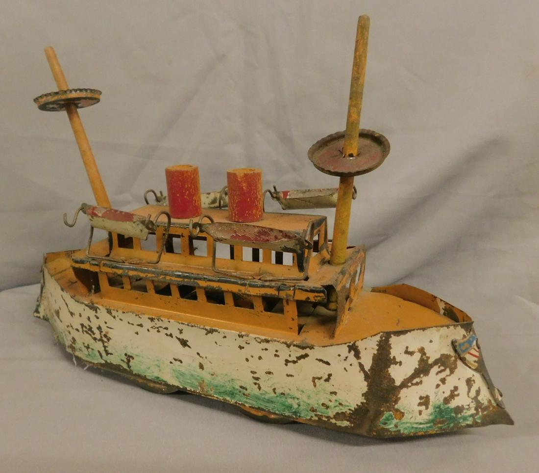 Early 20th C. Tin Litho Ship (1 of 3)