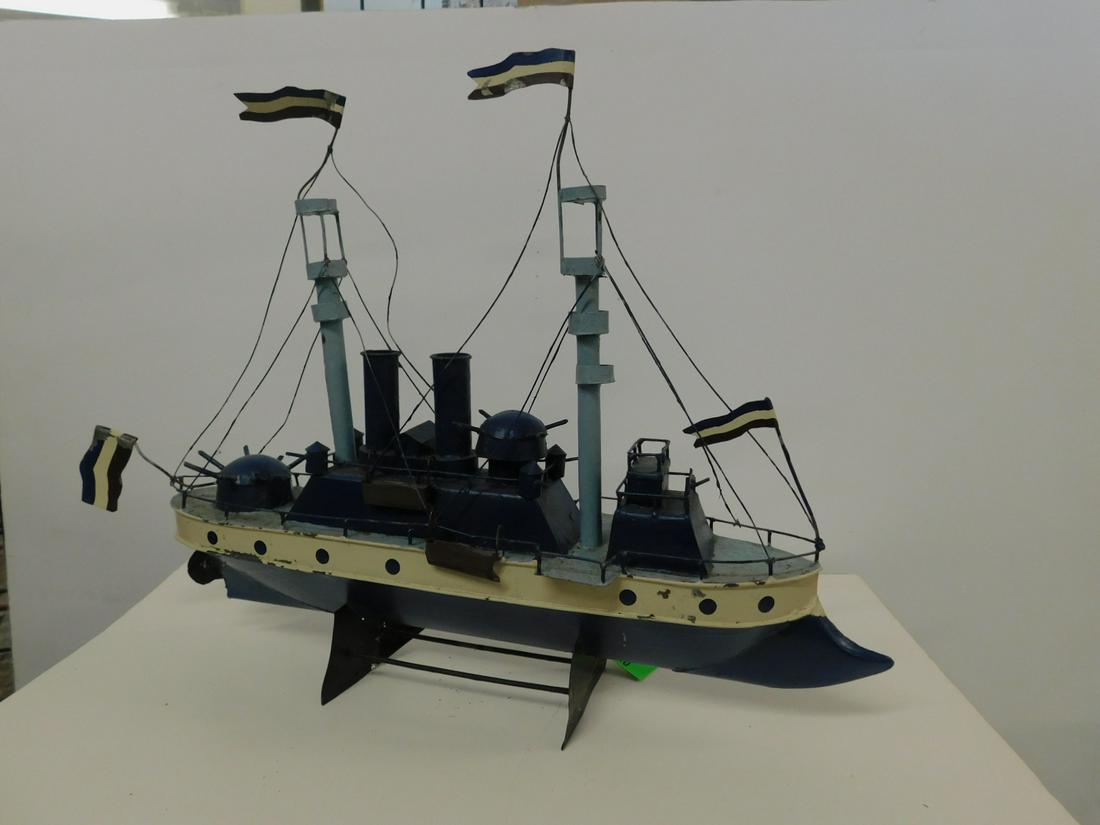 Early 20th c. Tin Litho Ship (1 of 3)
