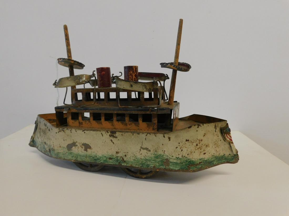 Early 20th C. Tin Litho Ship (1 of 4)
