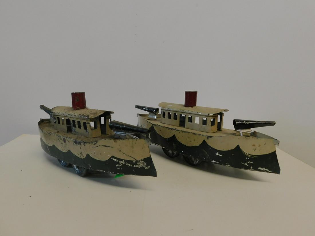 2 Early 20th c. Tin Litho Ships (1 of 4)