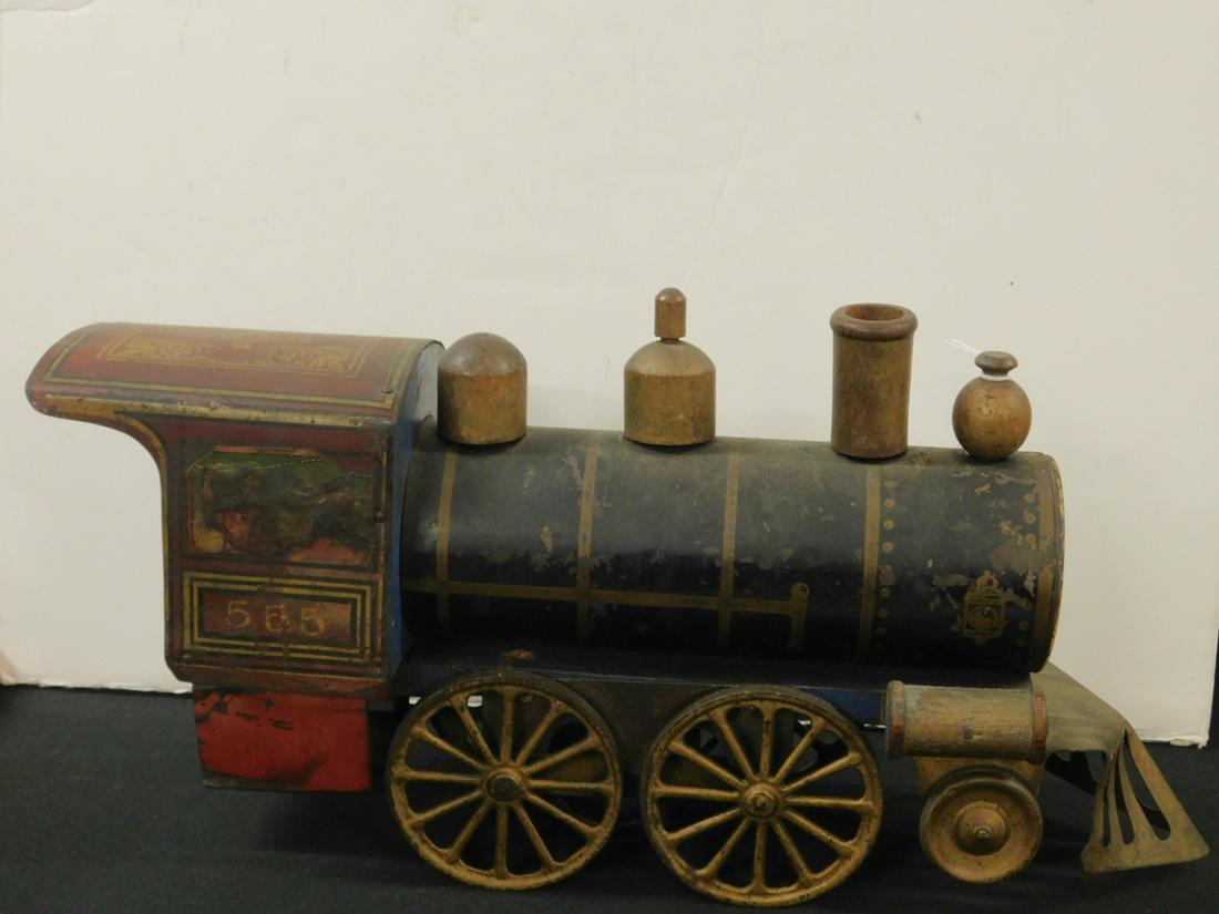 Antique Weight Friction Toy Steam Engine (1 of 5)