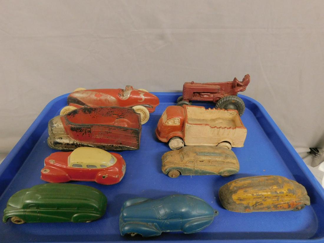 9 Rubber Toy Vehicles (1 of 3)