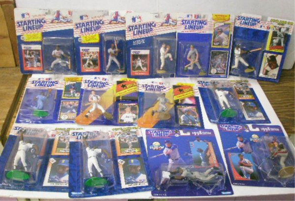 1980's & 90's Starting Lineup Figures: Thirteen 1980's & 90's Starting Lineup Baseball Figures, 1988 Kirby Puckett, Tony Gwynn & Roger Clemens, 1990 Jose Canseco & Bo Jackson, 1992 Craig Biggio & Ken Griffey Jr., 1993 (3) Ken Griffey Jr. &