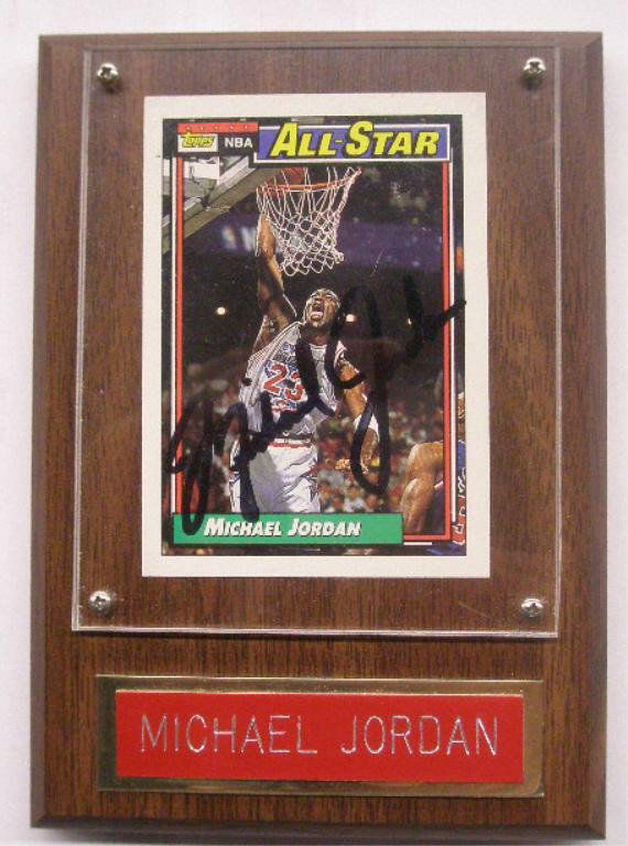 michael jordan card plaque