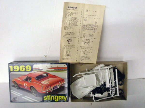 1969 Palmer Plastic Corvette Stingray, Model Kit: 1969 Palmer Plastic Inc. Corvette Stingray, Plastic Model Kit w/Box