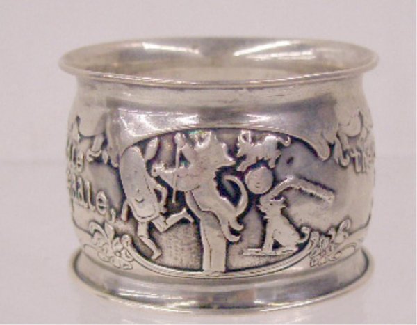 Sterling Silver Nursery Rhyme Napkin Ring