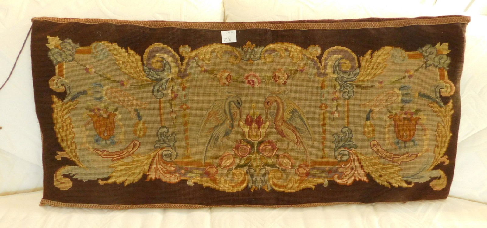 Vintage Needlepoint Bench Pillow (1 of 3)