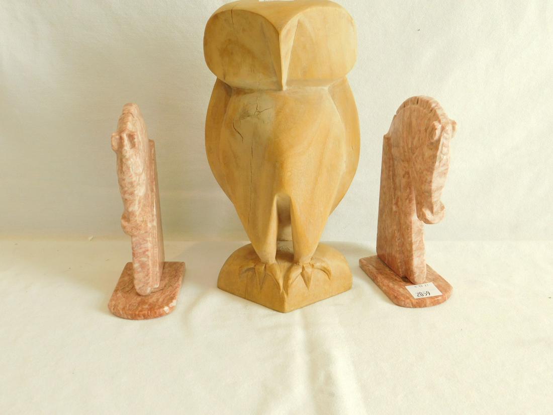 Pair Rouge Marble Horse Heads (1 of 6)