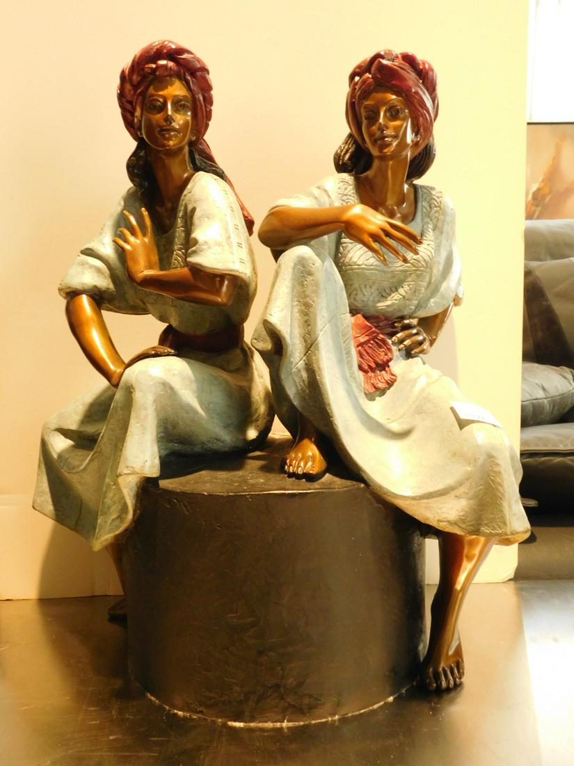 Gutierrez Polychromed Bronze Sculpture (1 of 2)