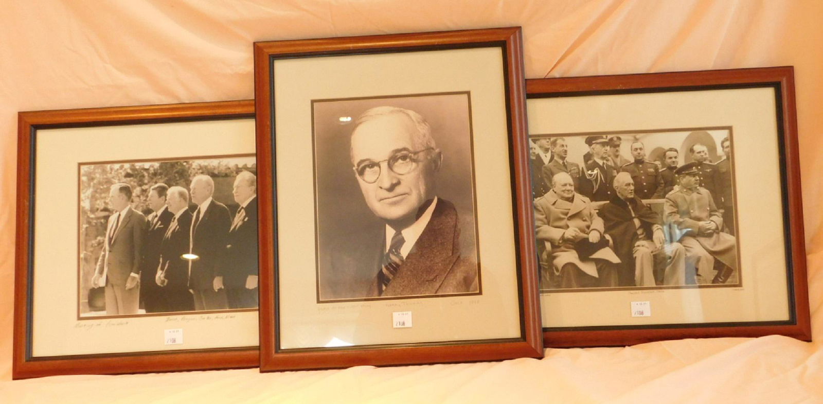 4 Framed Historical Figure Sepia Photos (1 of 7)