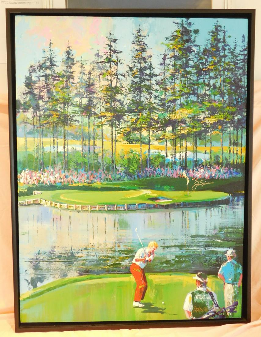 Framed Farley "Nicklaus" signed Oil on Canvas (1 of 6)