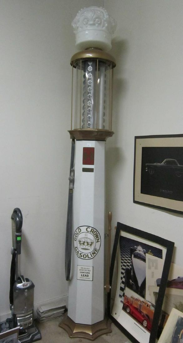 Vintage Gold Crown Gasoline Pump (1 of 13)