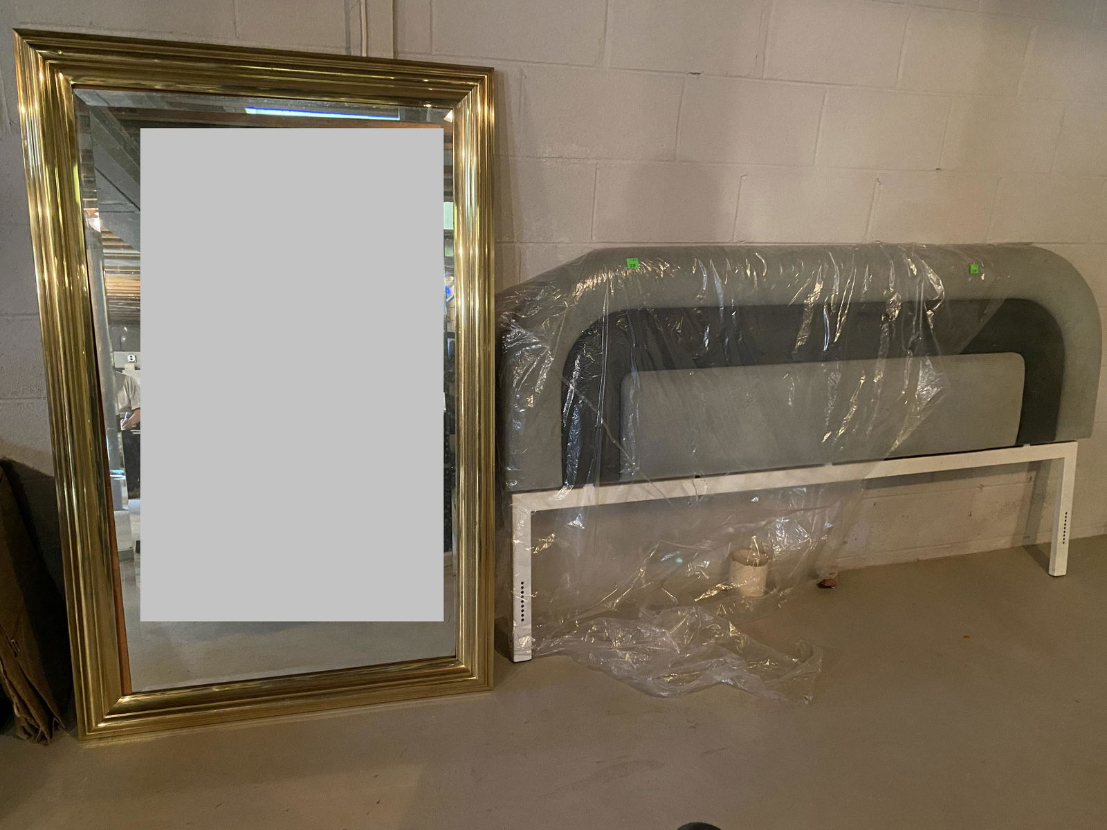 Framed Mirror & Head Board (1 of 1)