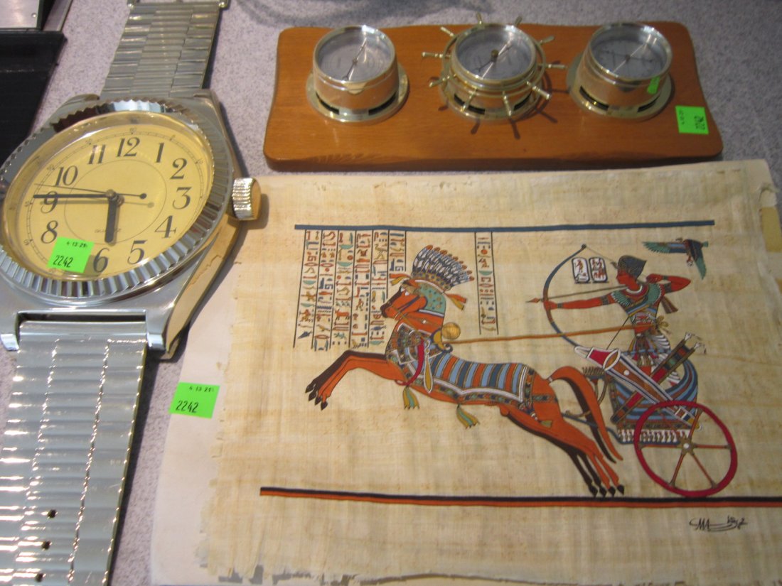 Wrist watch form wall clock, barometer & picture (1 of 4)